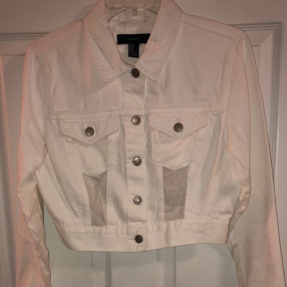White Forever 21 Jean Jacket